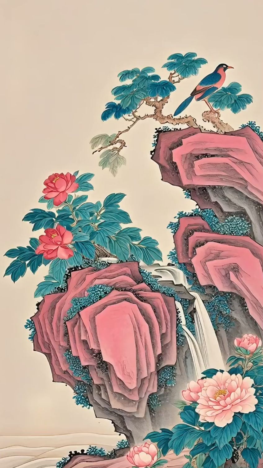 山水花鸟画中游!
