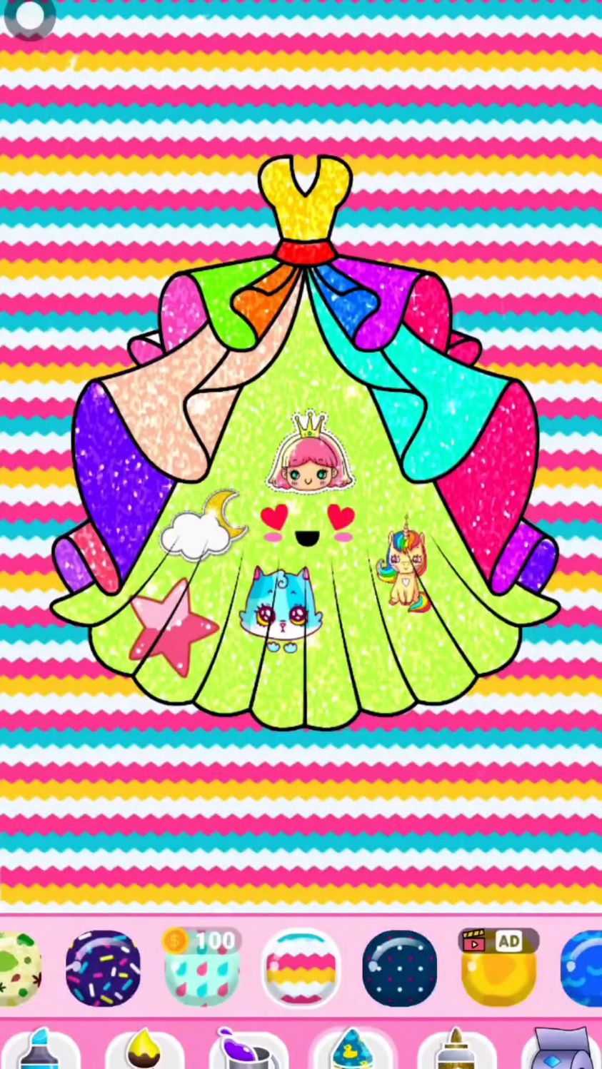 漂亮的彩虹公主裙