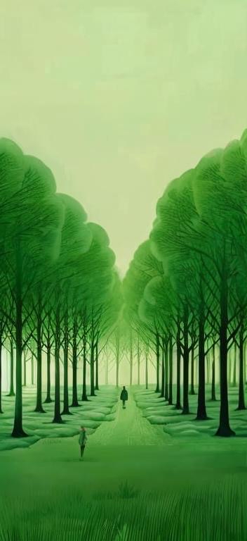 清新绿色护眼手机壁纸