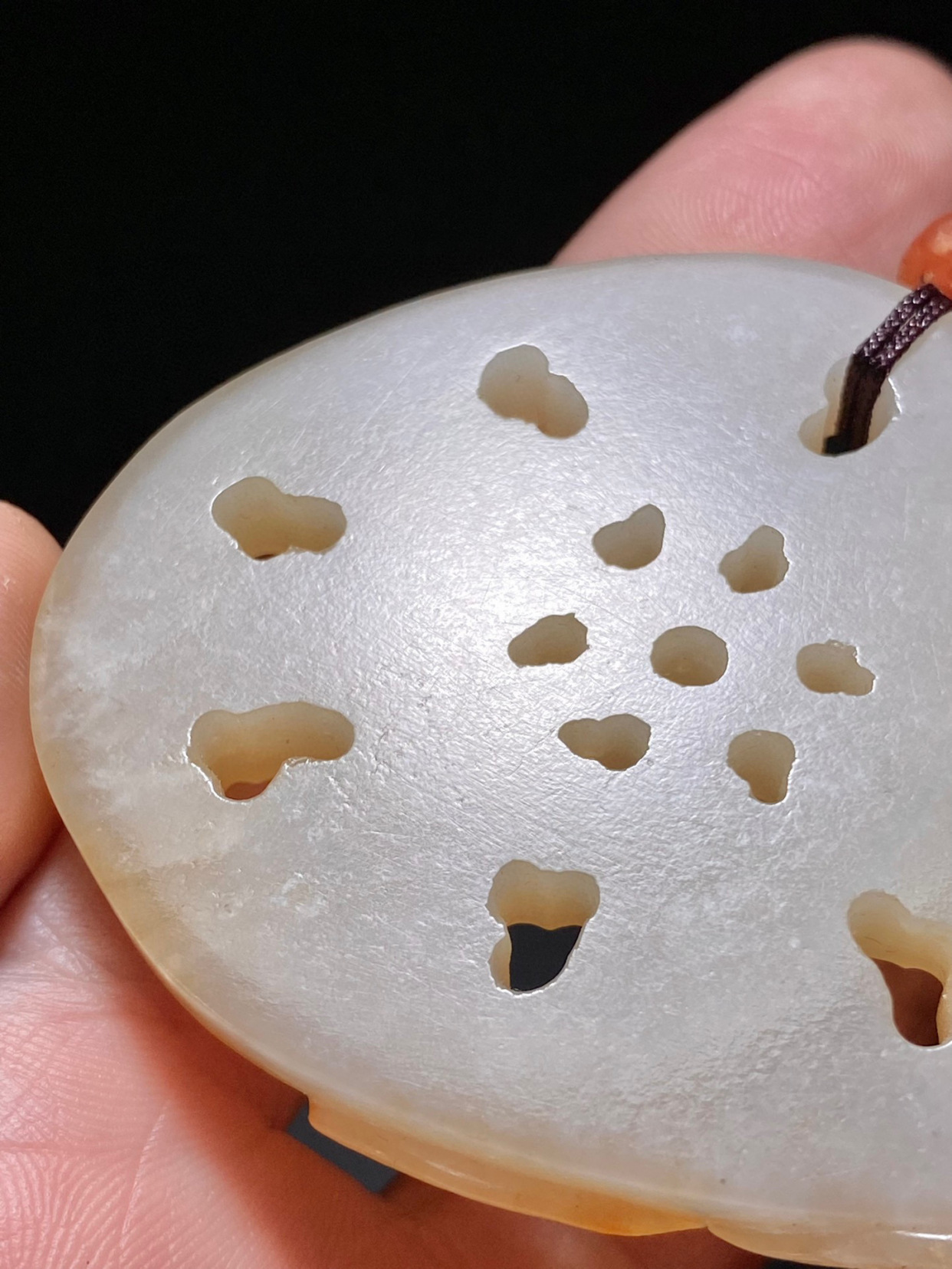 和田玉莲藕玉佩挂件把件