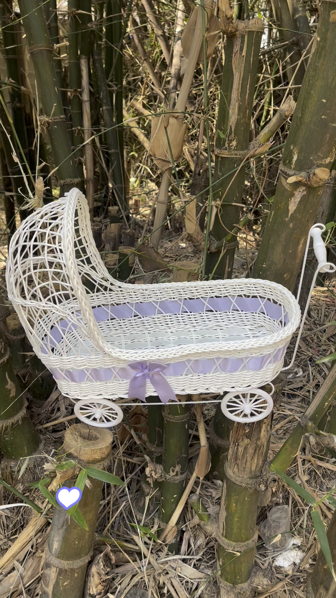 手工编织小推车收纳