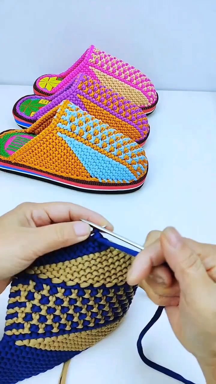 拖鞋毛线编织钩针教程