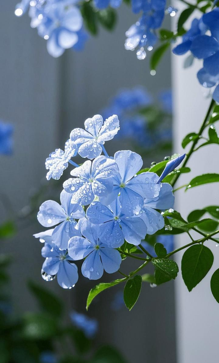 壁纸:蓝雪花
