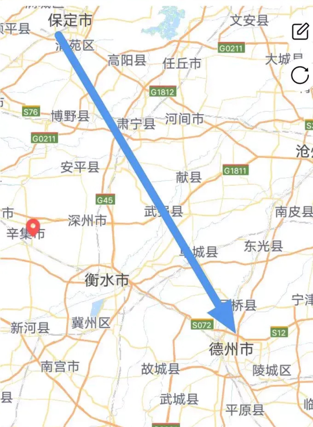 保德高速拟为河北保定至山东德州的南北向高速,自保定清苑区京港澳