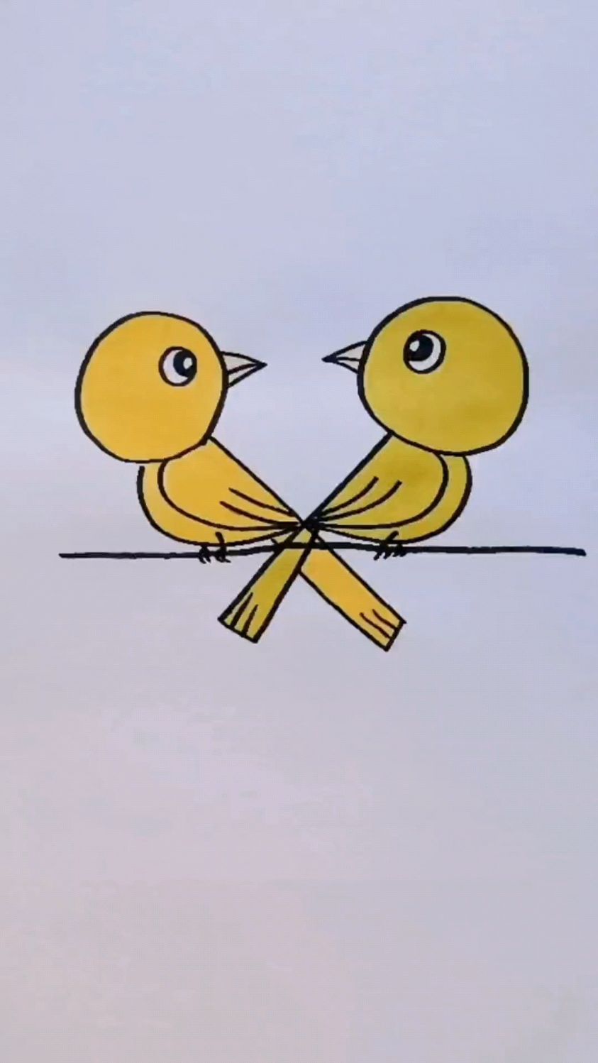 小鸟简笔画,简单易学