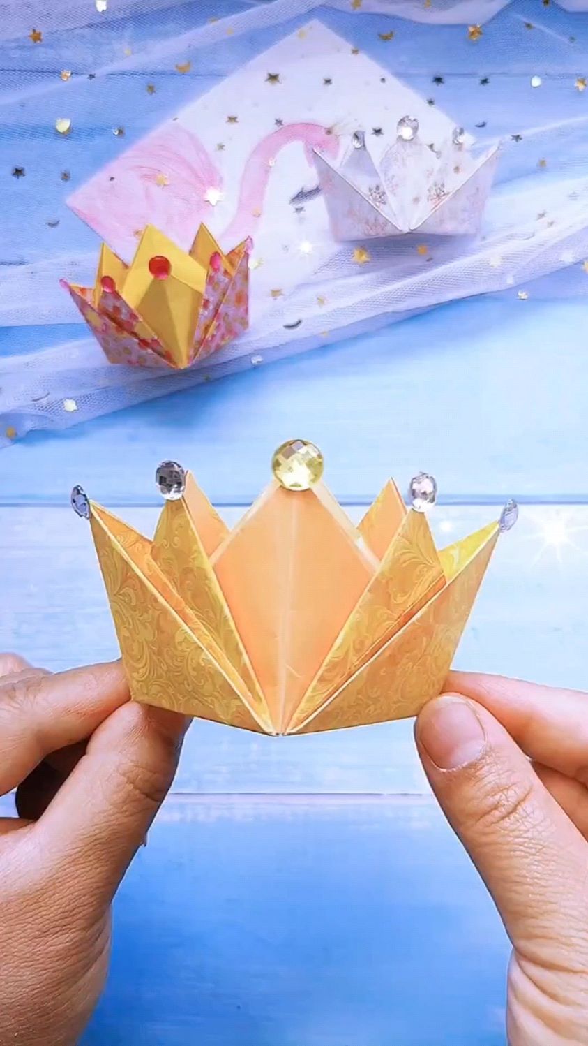 皇冠这样折,喜欢的收藏