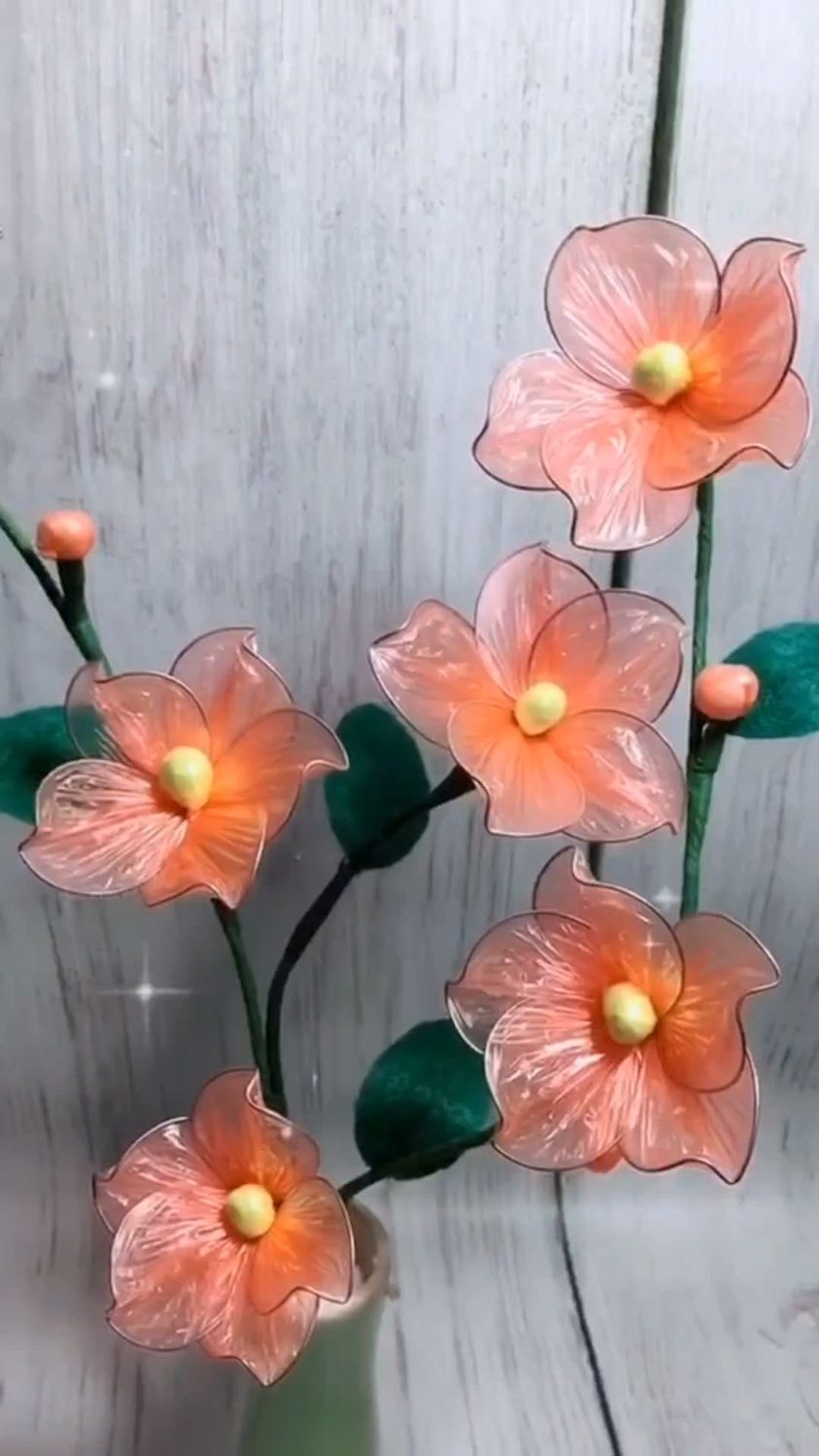 塑料袋做花漂亮的花朵