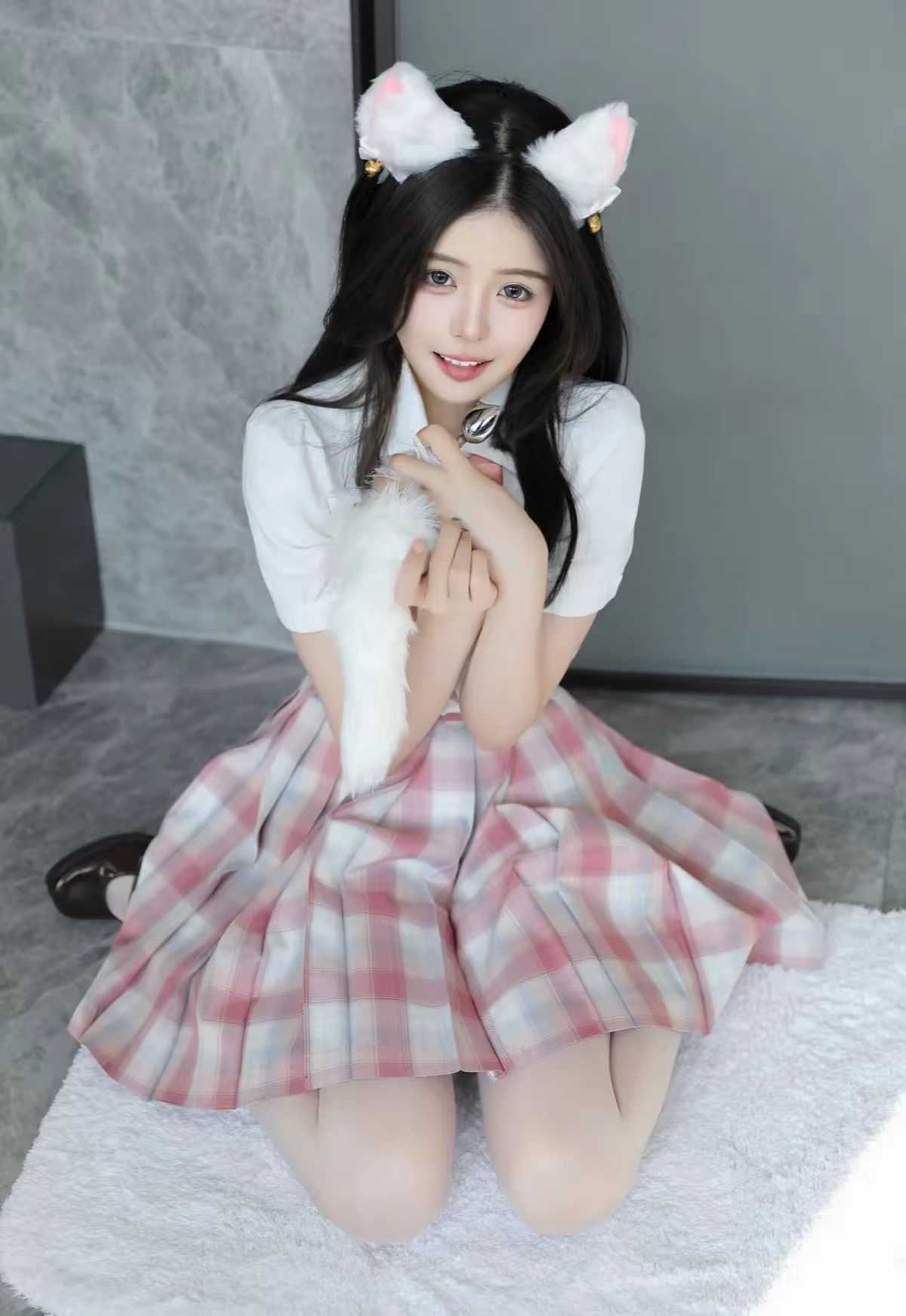 好可爱的大白兔[亲吻]