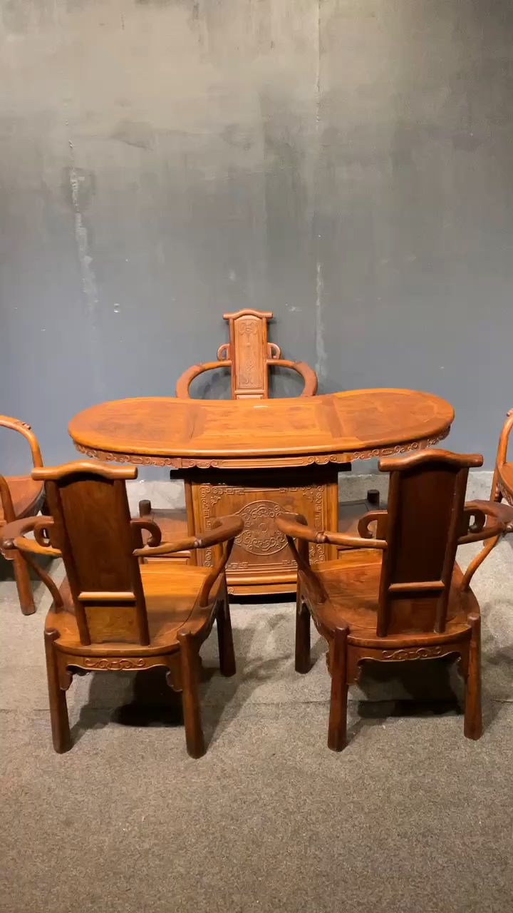 精品黄花梨茶桌六件套