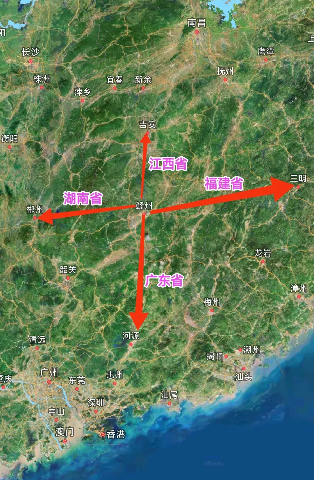 江西省赣州市地理位置图片