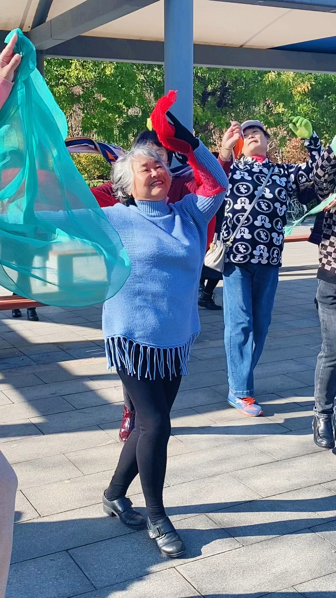 最美广场舞大妈郑大姐和姐妹们一起翩翩起舞