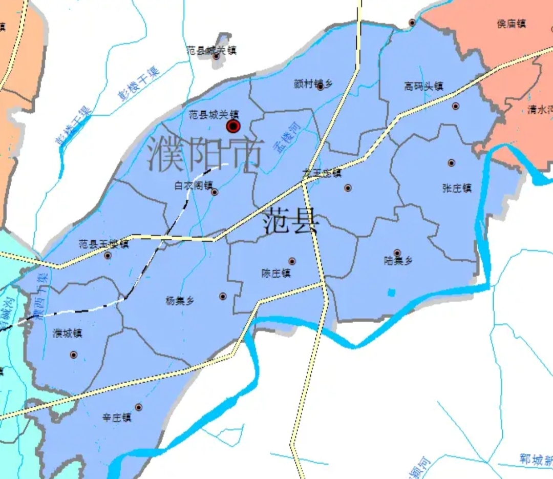 随着这一变更,范县就只剩下两个乡了,其他地 范县地图范县河南范县