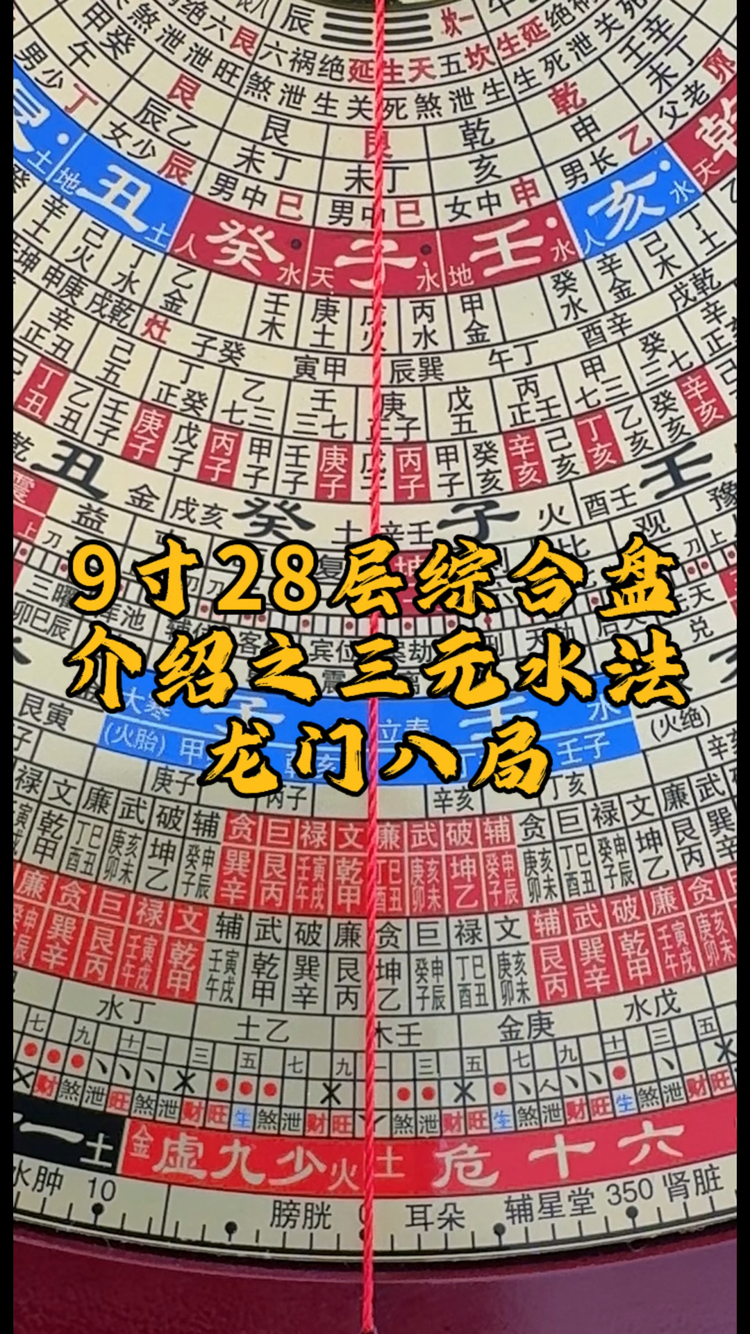 辅星堂9寸综合罗盘之三元水法龙门八局
