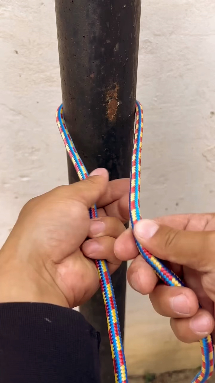绳子绑柱子打结技巧