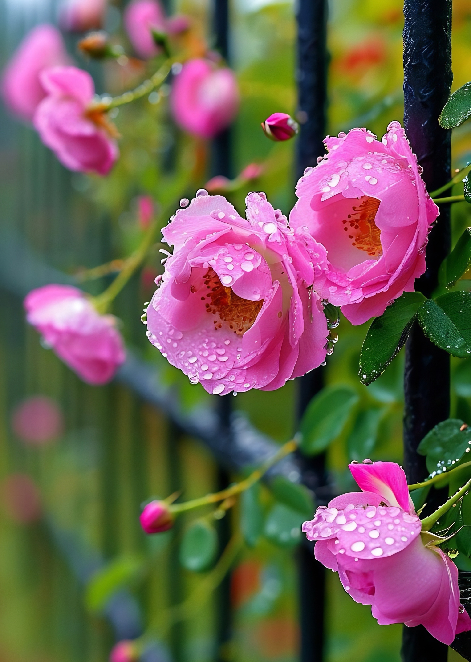 那娇艳的花朵在微风中轻轻摇曳,宛如一群翩翩起舞的仙子