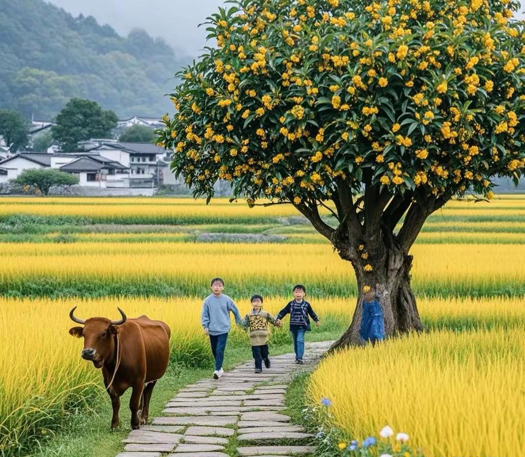 馥郁的花香悠悠地飘逸在广阔的田野之间,似有魔力般吸引着人们