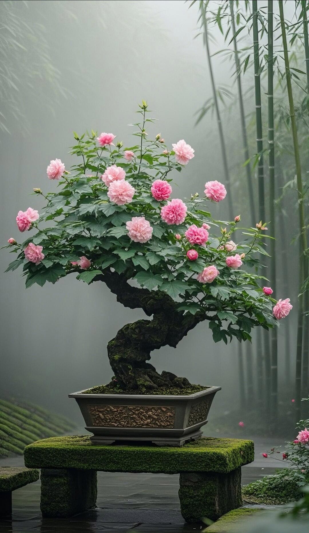 这棵盆栽树宛如梦幻之花,盛开的瞬间仿若阳光穿透阴霾,太治愈了!