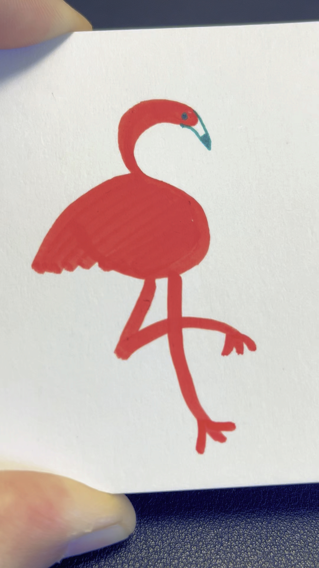 简单好看的火烈鸟简笔画