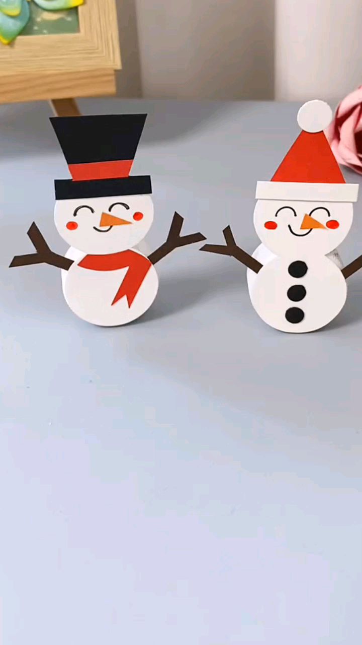 会摇摆的手工雪娃娃