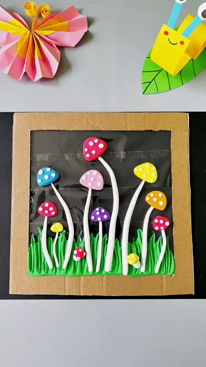 可爱的手工蘑菇制作