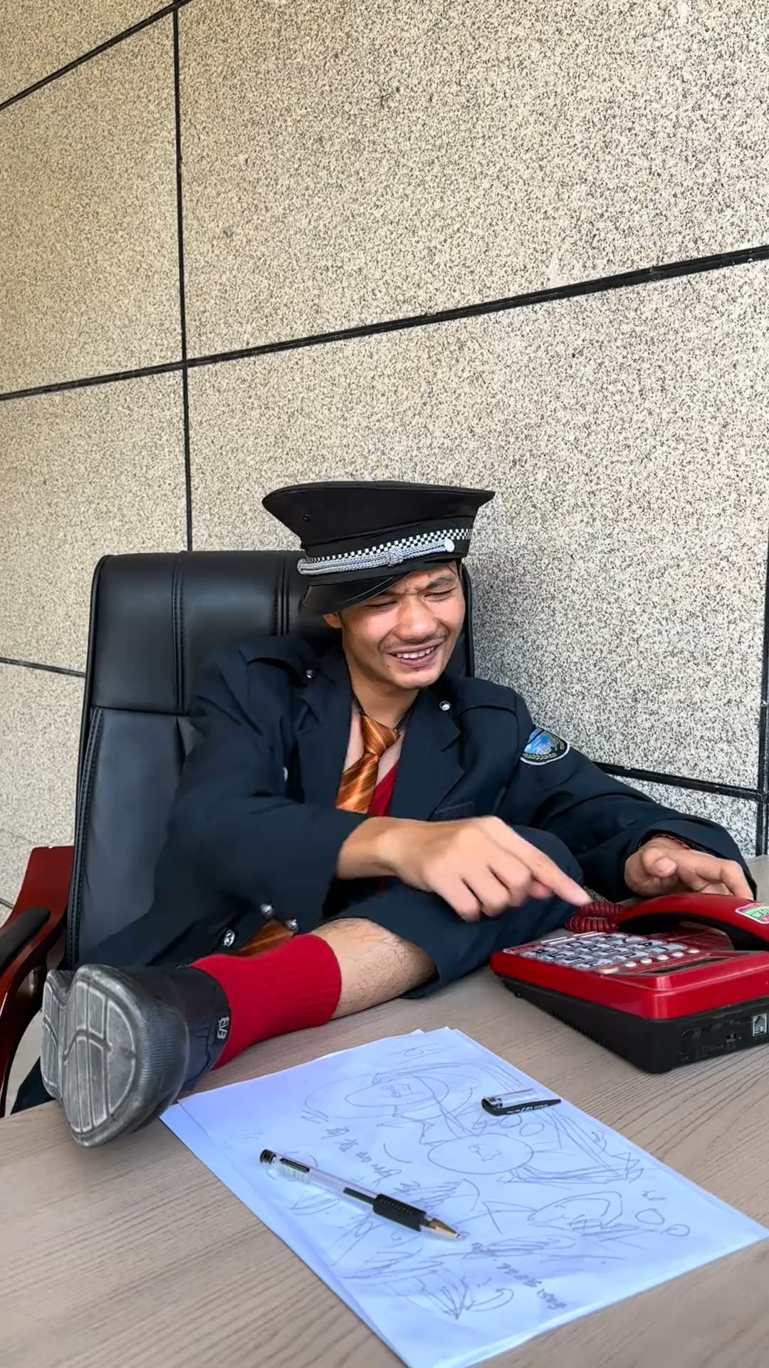 搞笑视频人才保安