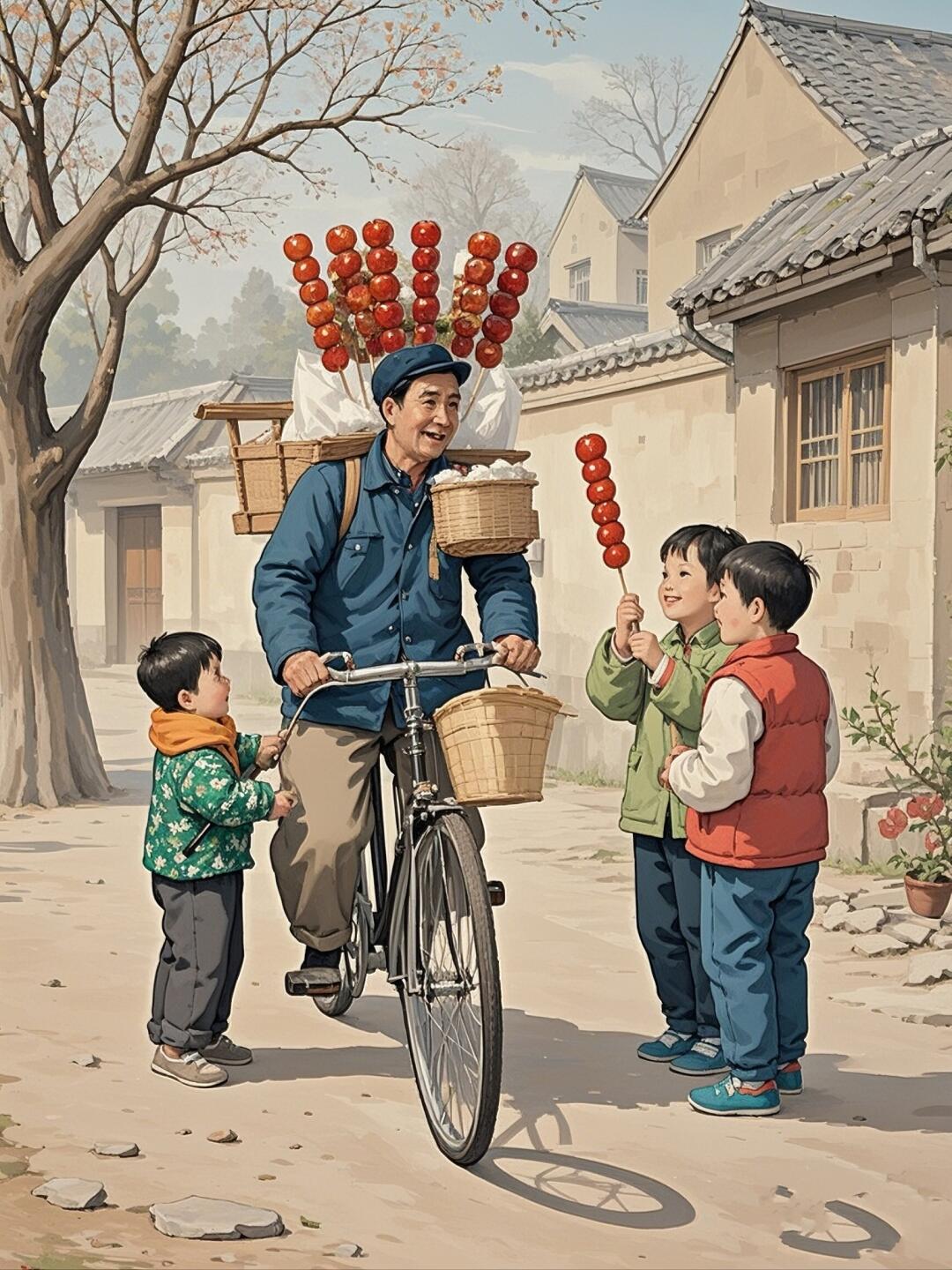 那插满糖葫芦的草把子,是孩童眼中的珍宝