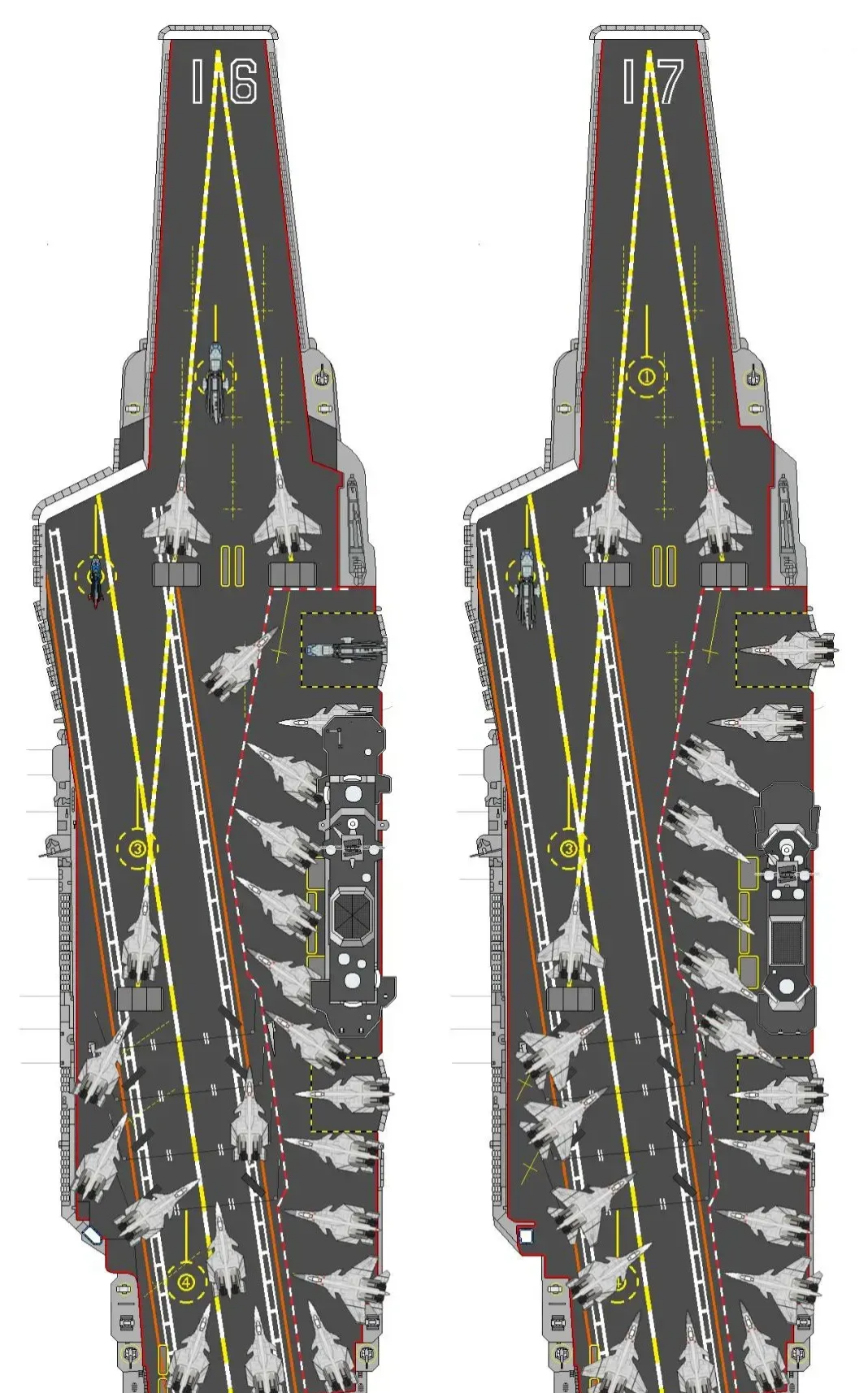 据公开资料显示,山东舰的甲板总面积约为15000平方米,相当于2个足球场