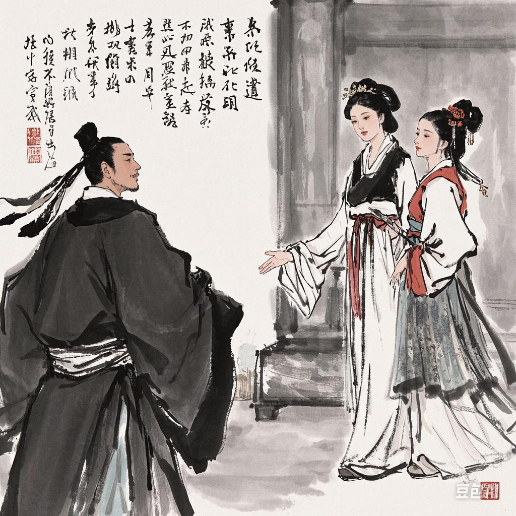 焦仲卿和刘兰芝,这一对夫妻宛如并蒂莲般相互依