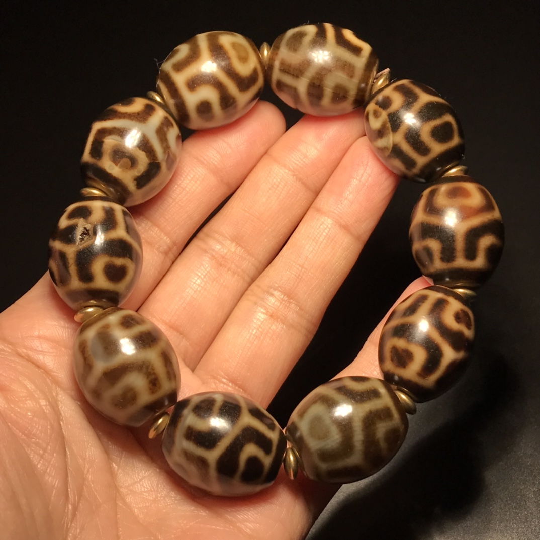 洛龟甲莲花天珠