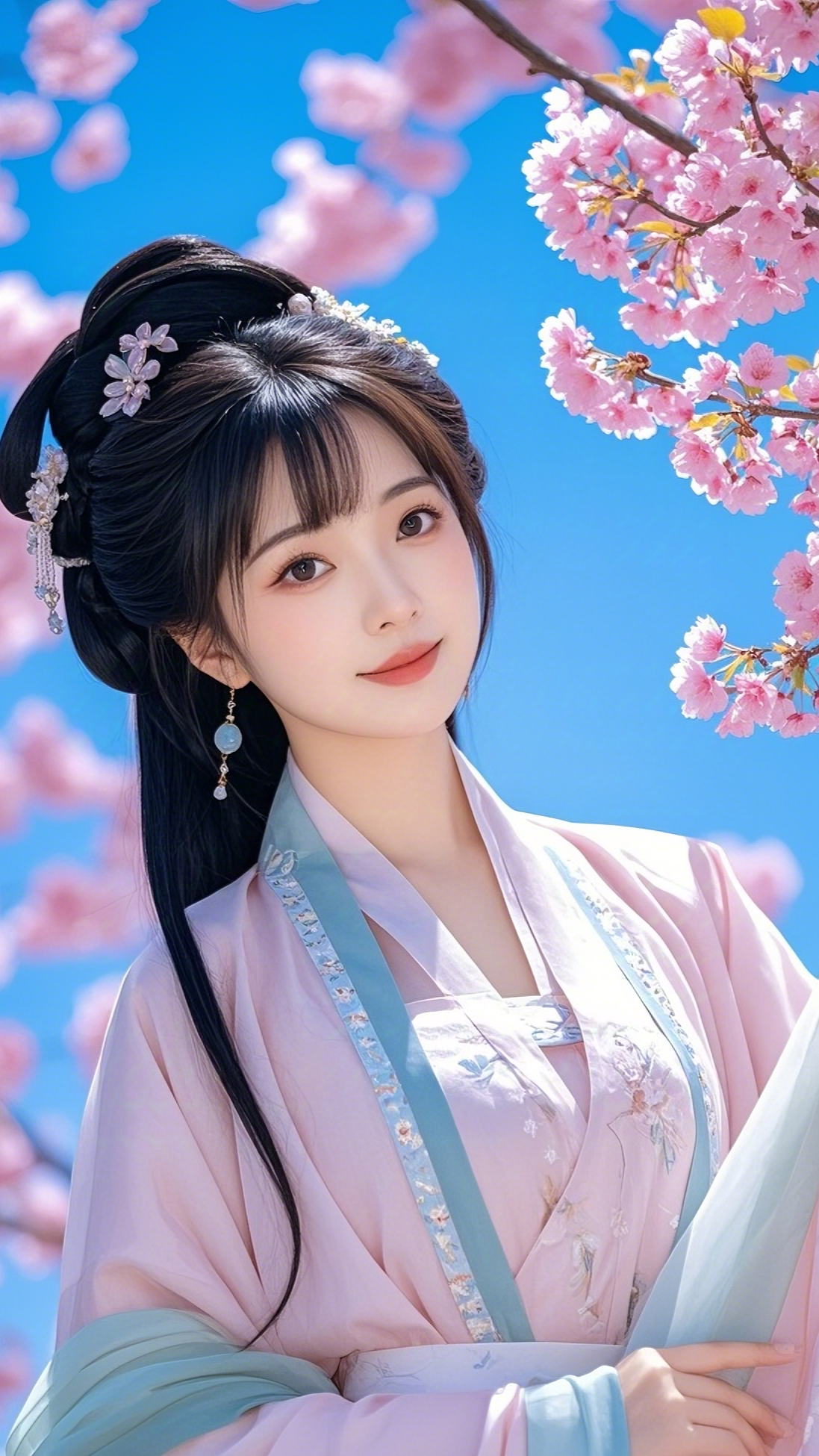 古风美女写真壁纸樱花