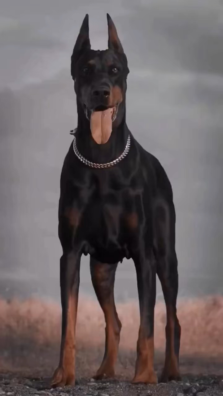 成年杜宾犬的压迫感