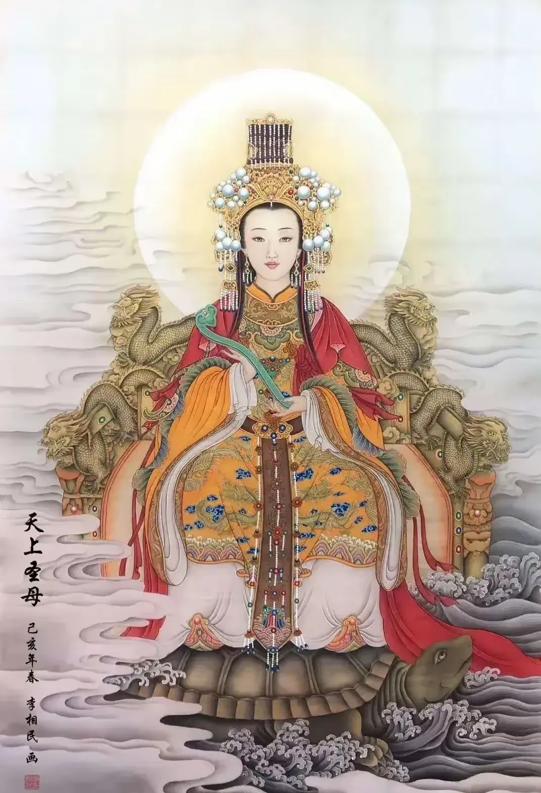 你刷到了这张妈祖像,停留 20 秒,点个赞,留下一句"感恩妈祖",妈祖自己