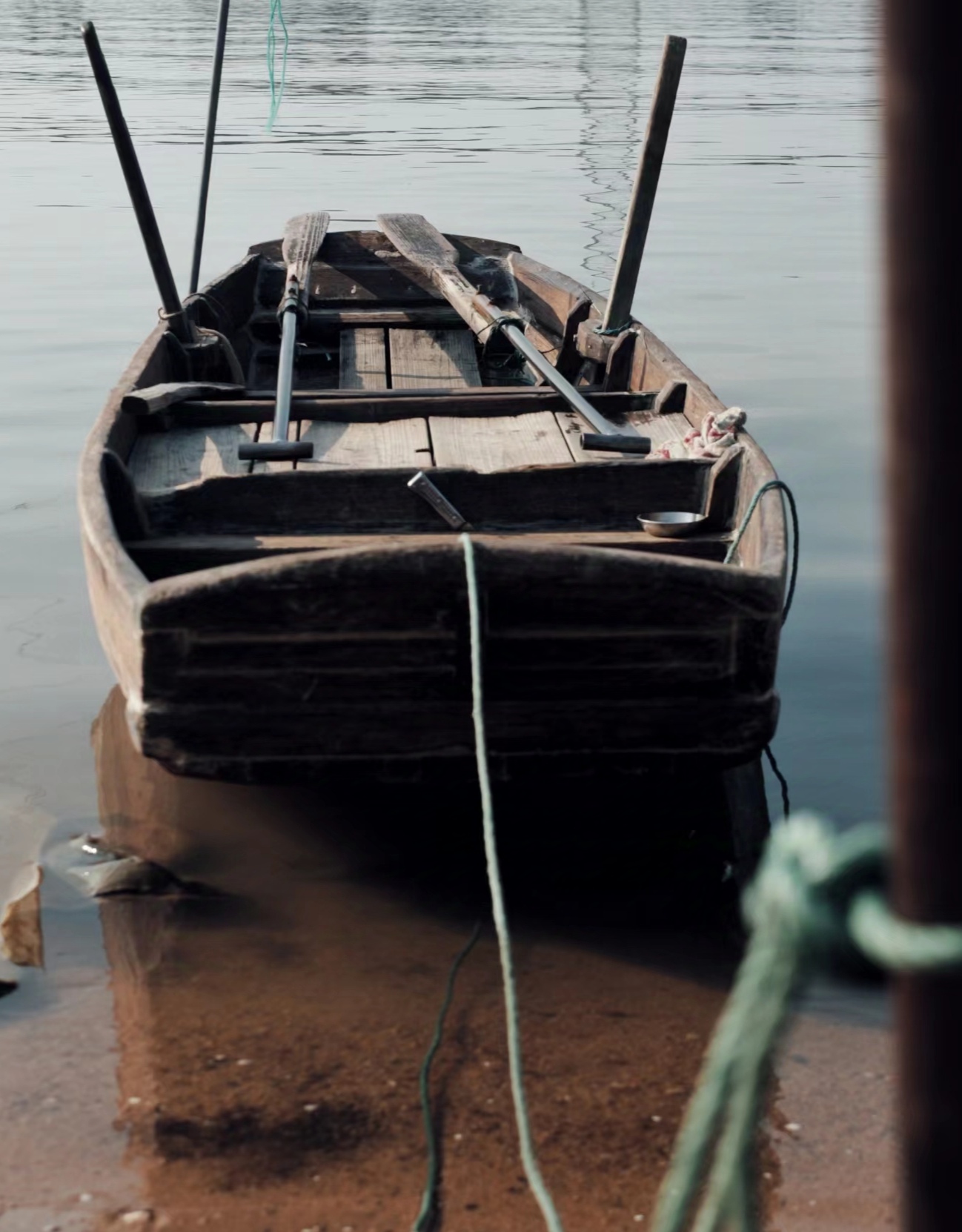 一艘艘渔船错落有致地泊在水面