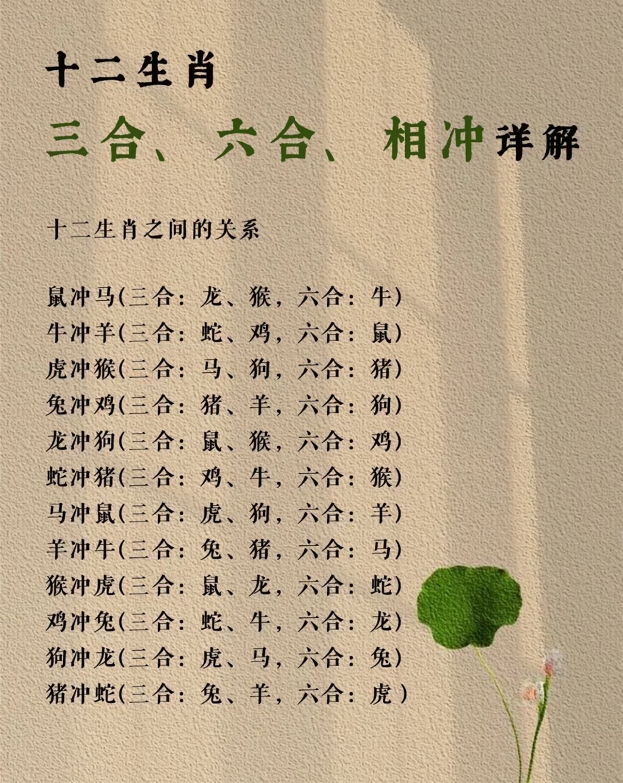 十二生肖相冲表图