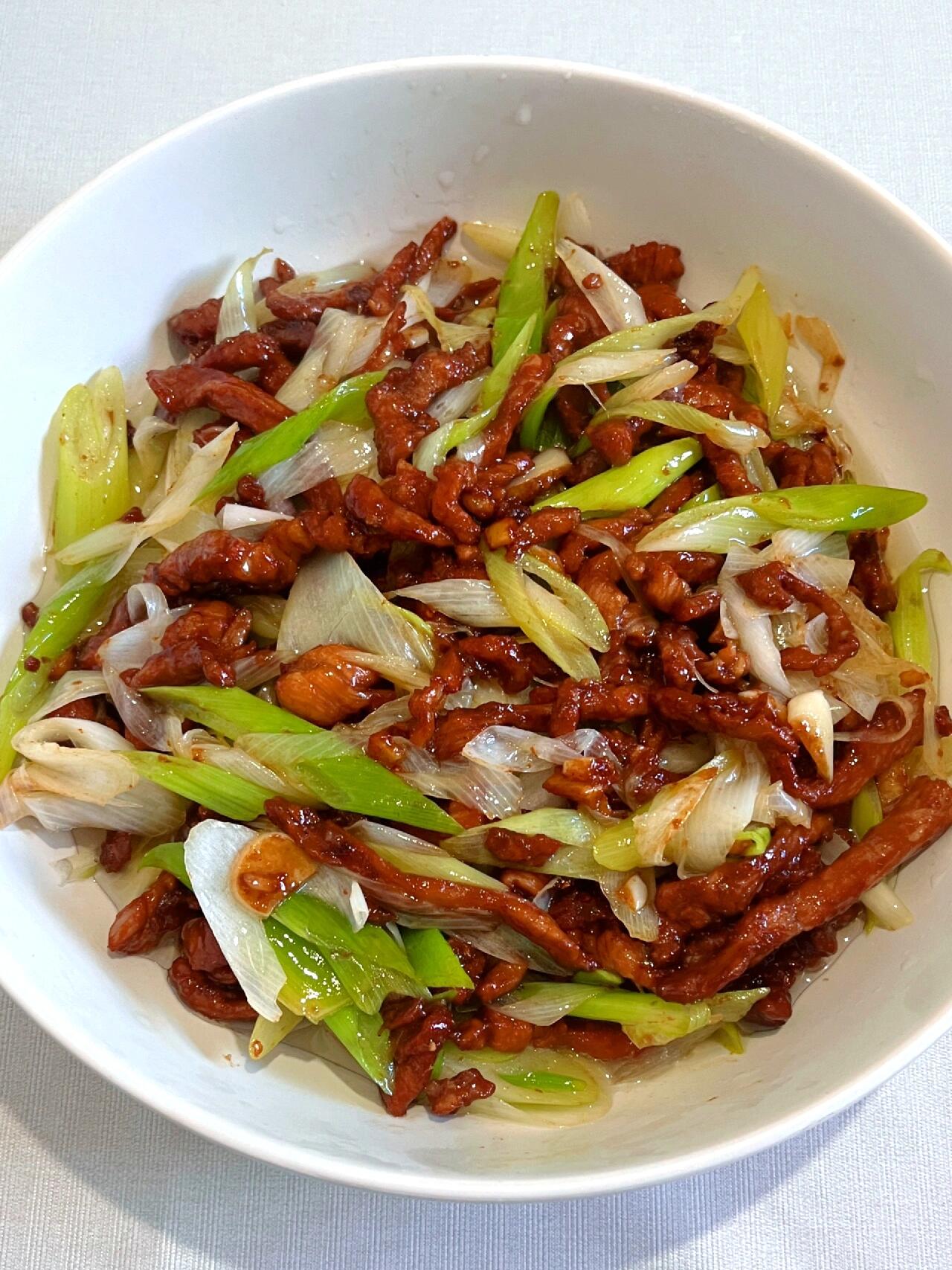 被追问无数次的葱爆肉丝教程来啦