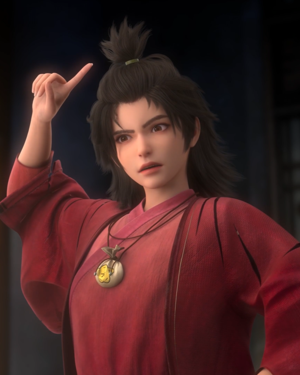 《大道朝天》神末峰顶,井九趁赵腊月熟睡时,将她头发扎了个冲天辫