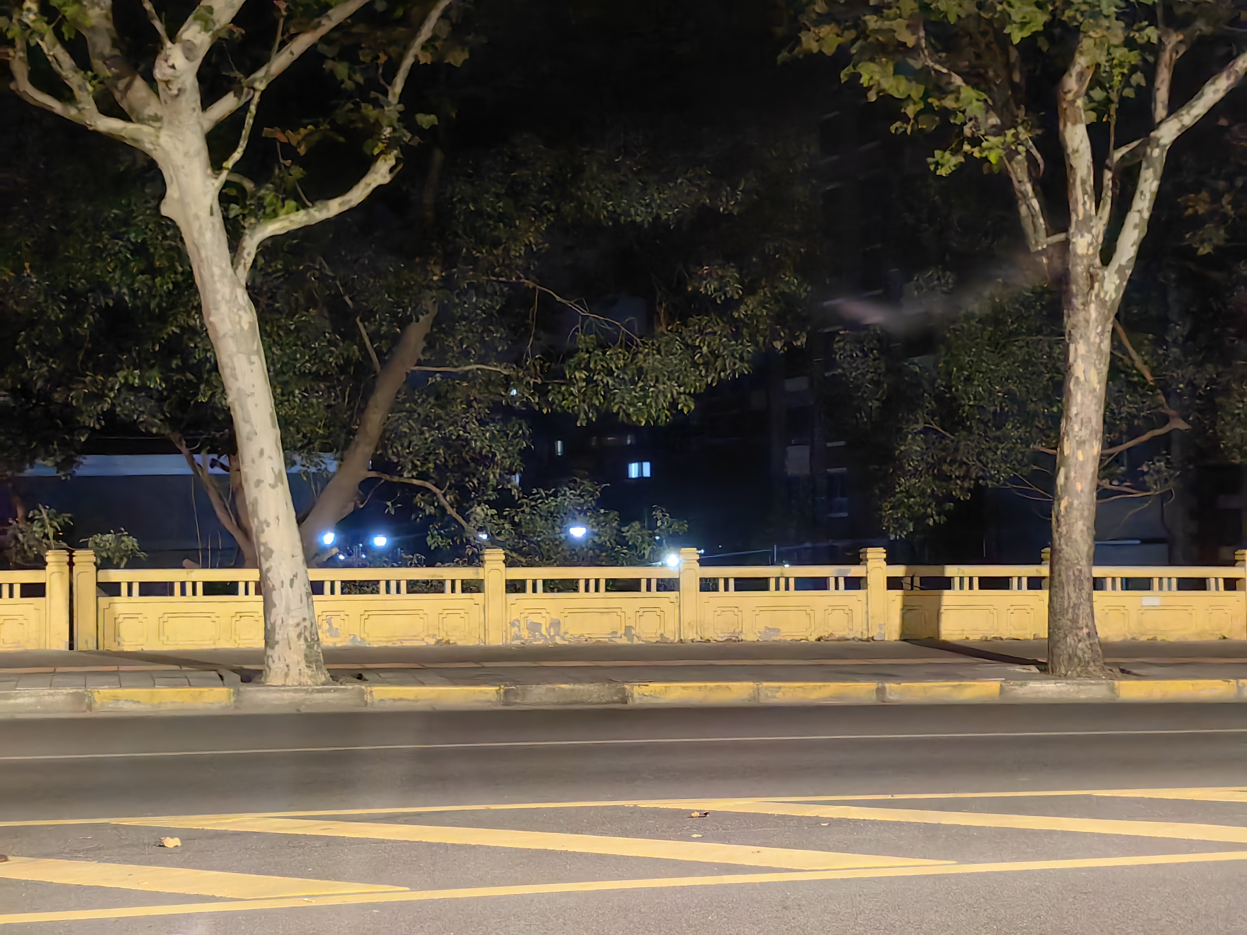 在马路对面, 一个女子辛苦的推着电瓶车, 艰辛的上着坡