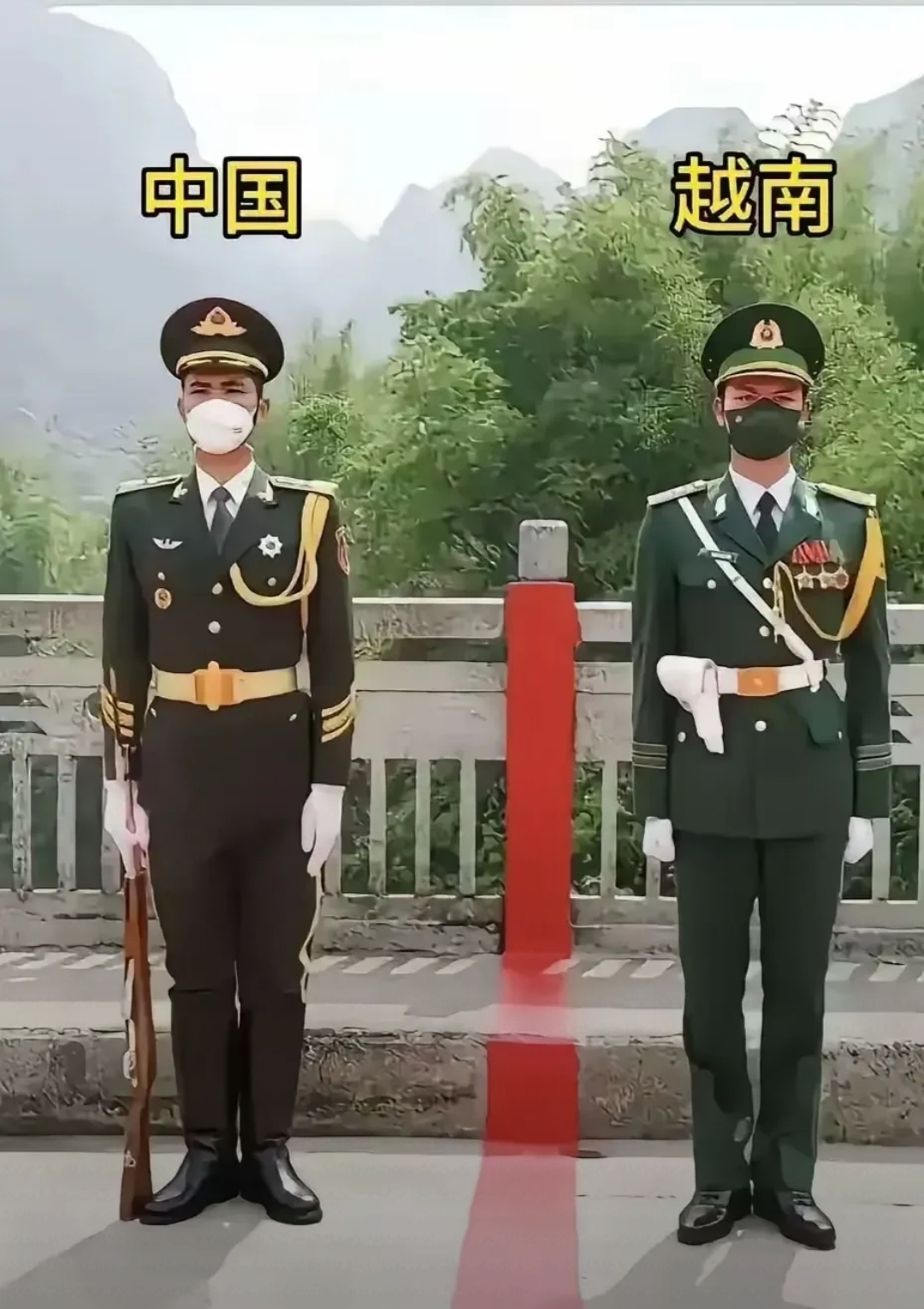 不得不说中国人穿礼兵服更挺拔工整配上步枪英姿飒爽威风凛凛