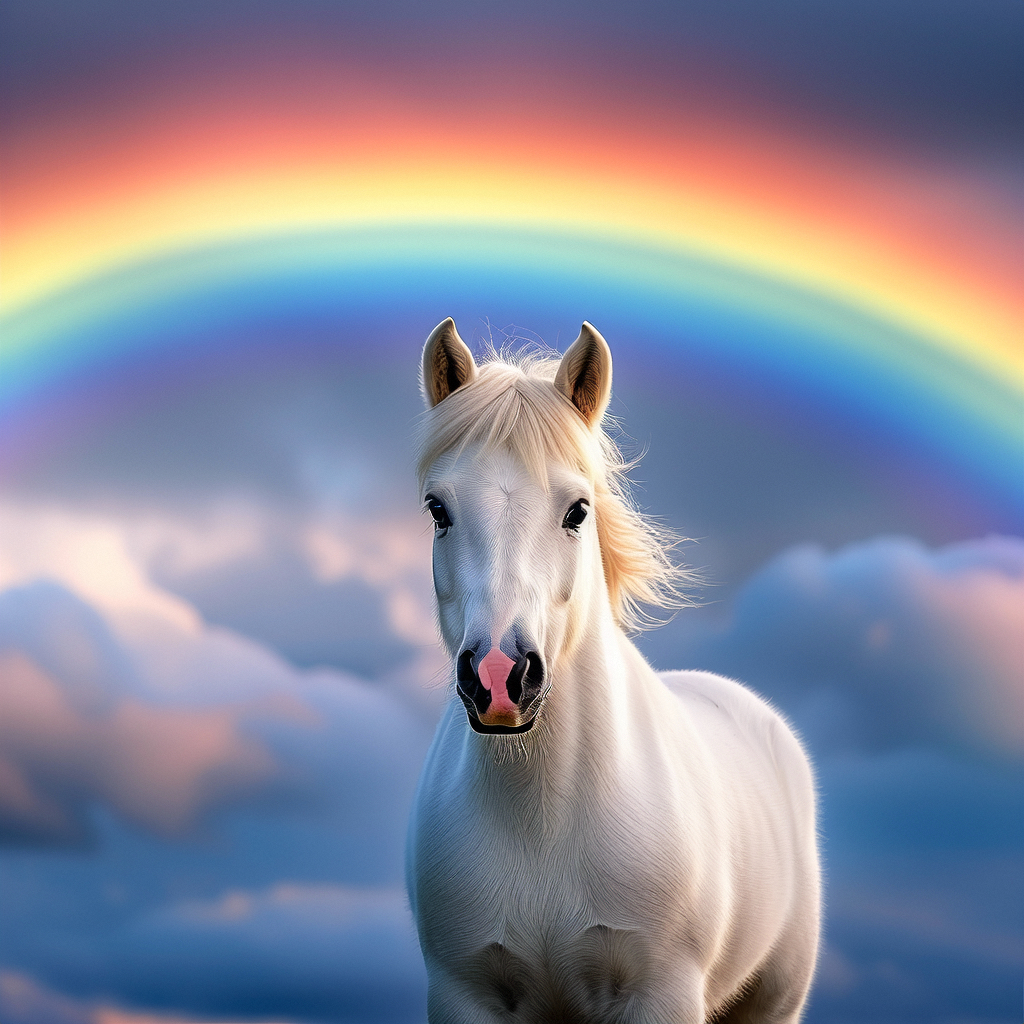 阳光彩虹小白马
