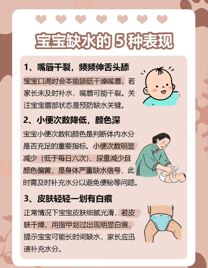 因为母乳或配方奶中的水分一般能满足宝宝需求.