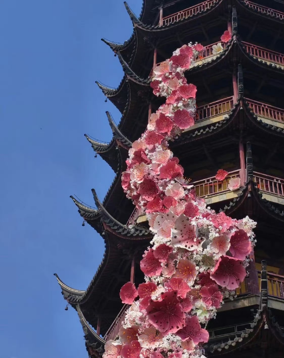 常州红梅公园文笔塔也太会装饰了吧