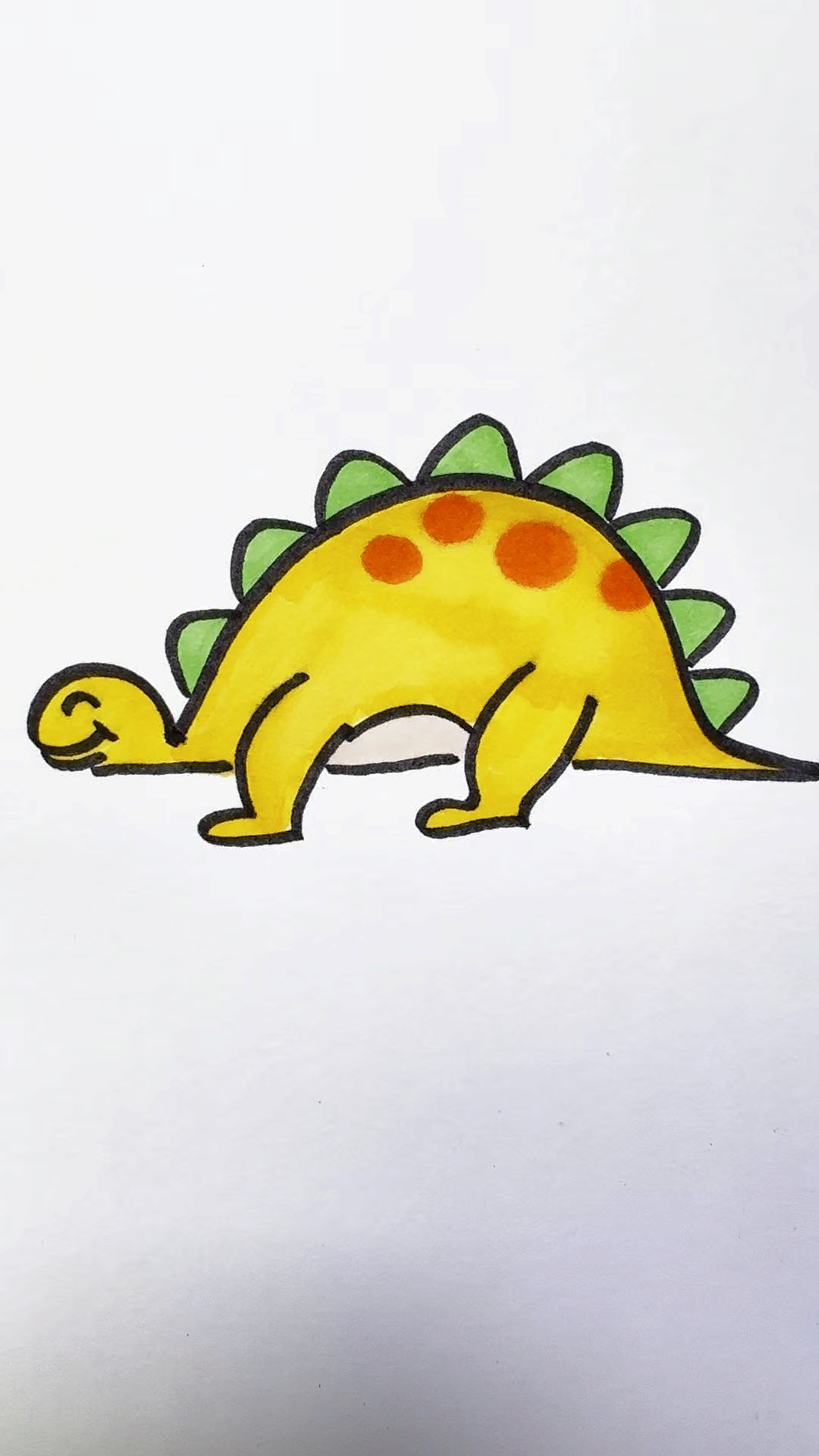 快来画一只可爱的恐龙吧