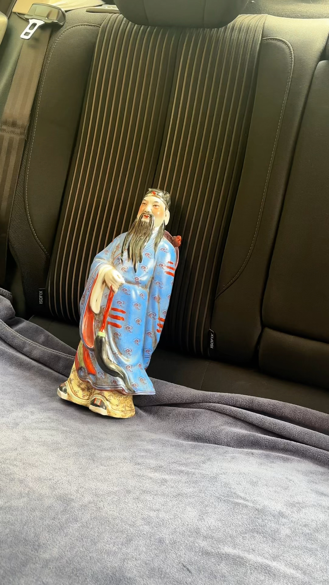 感恩结缘吕洞宾吕祖太上老君,景德镇手工陶瓷粉彩雕塑摆件.