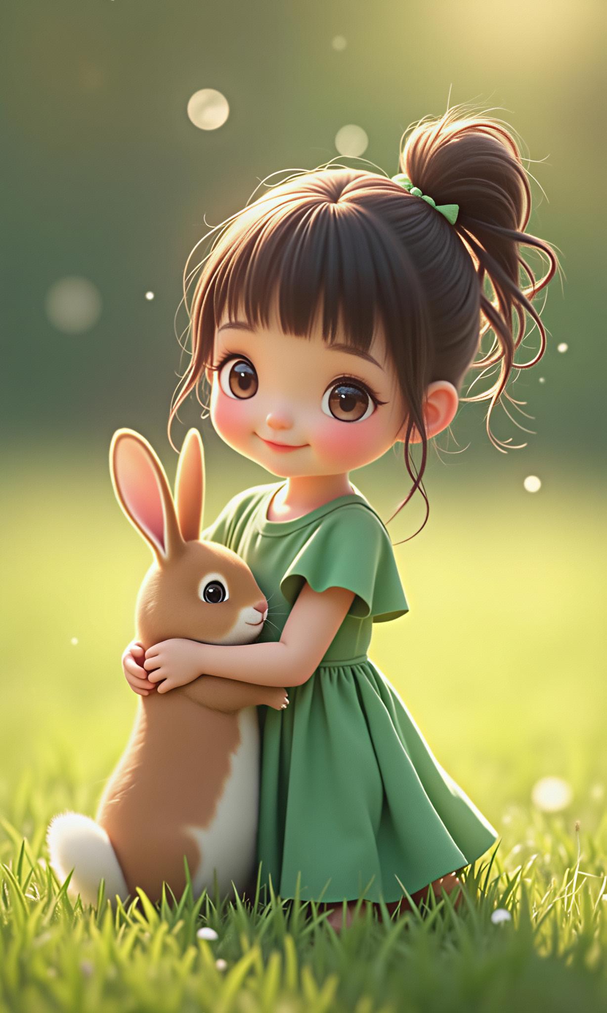 寒假ai学季# 精美超清壁纸可爱的小女孩