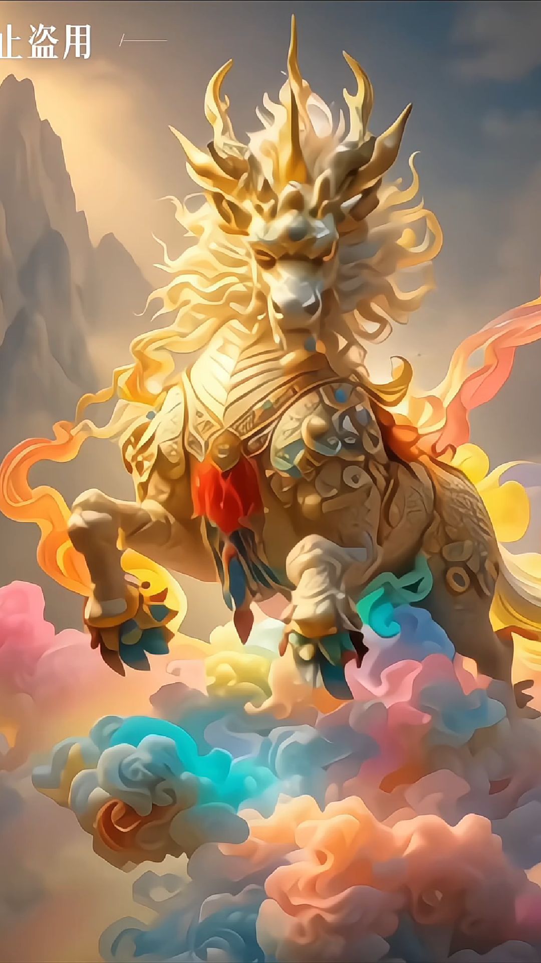 麒麟踏祥云人间人间百难消