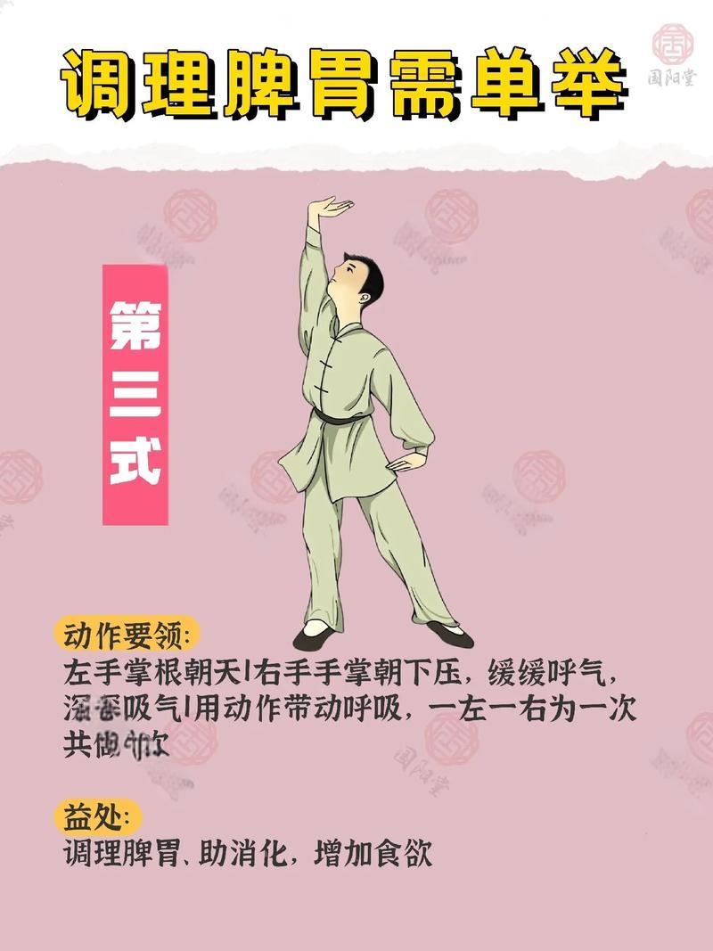 第一式 两手托天理三焦:促进三焦气血畅通,通过双手向上托举动作