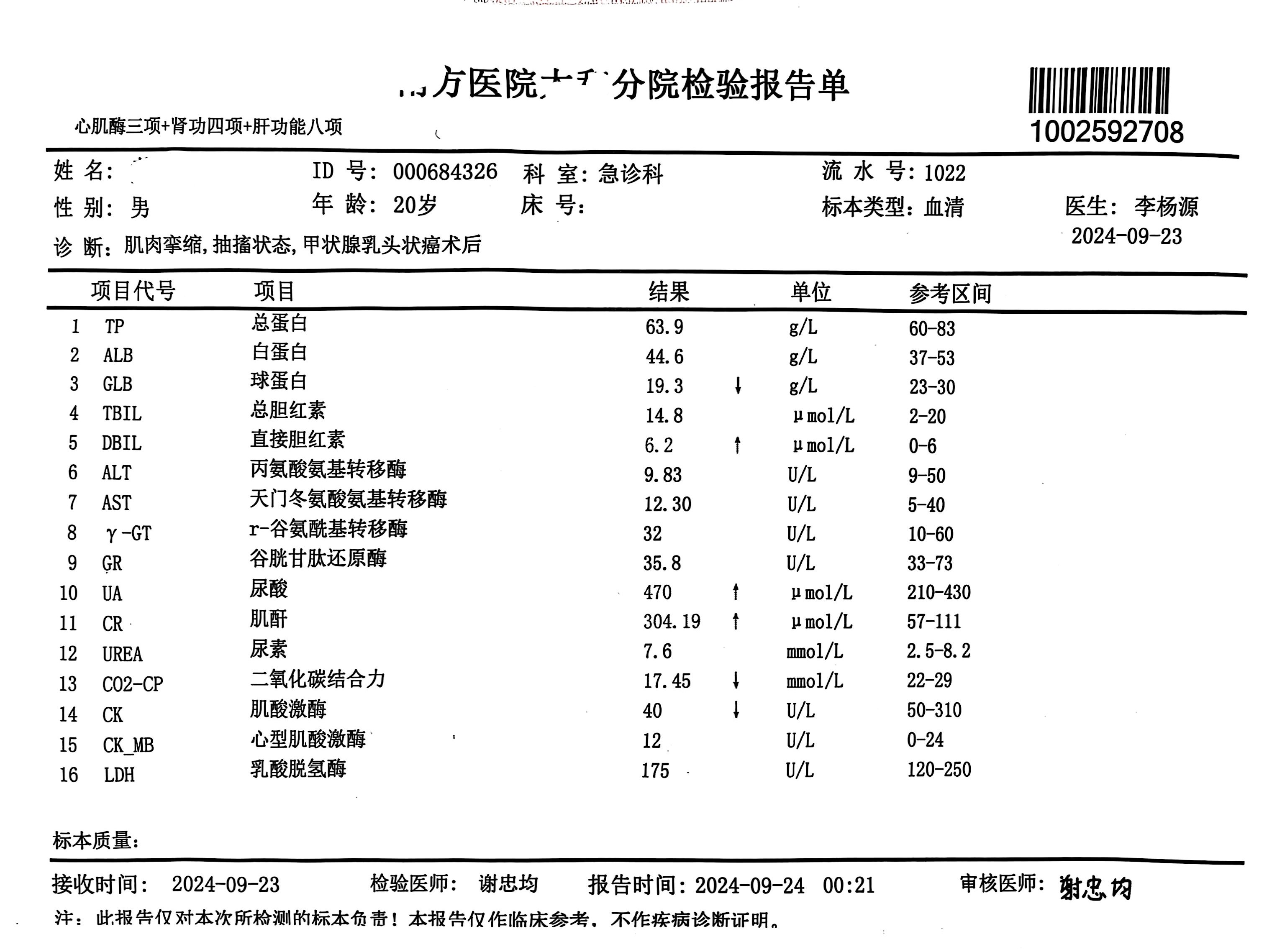 血肌酐正常值是多少图片