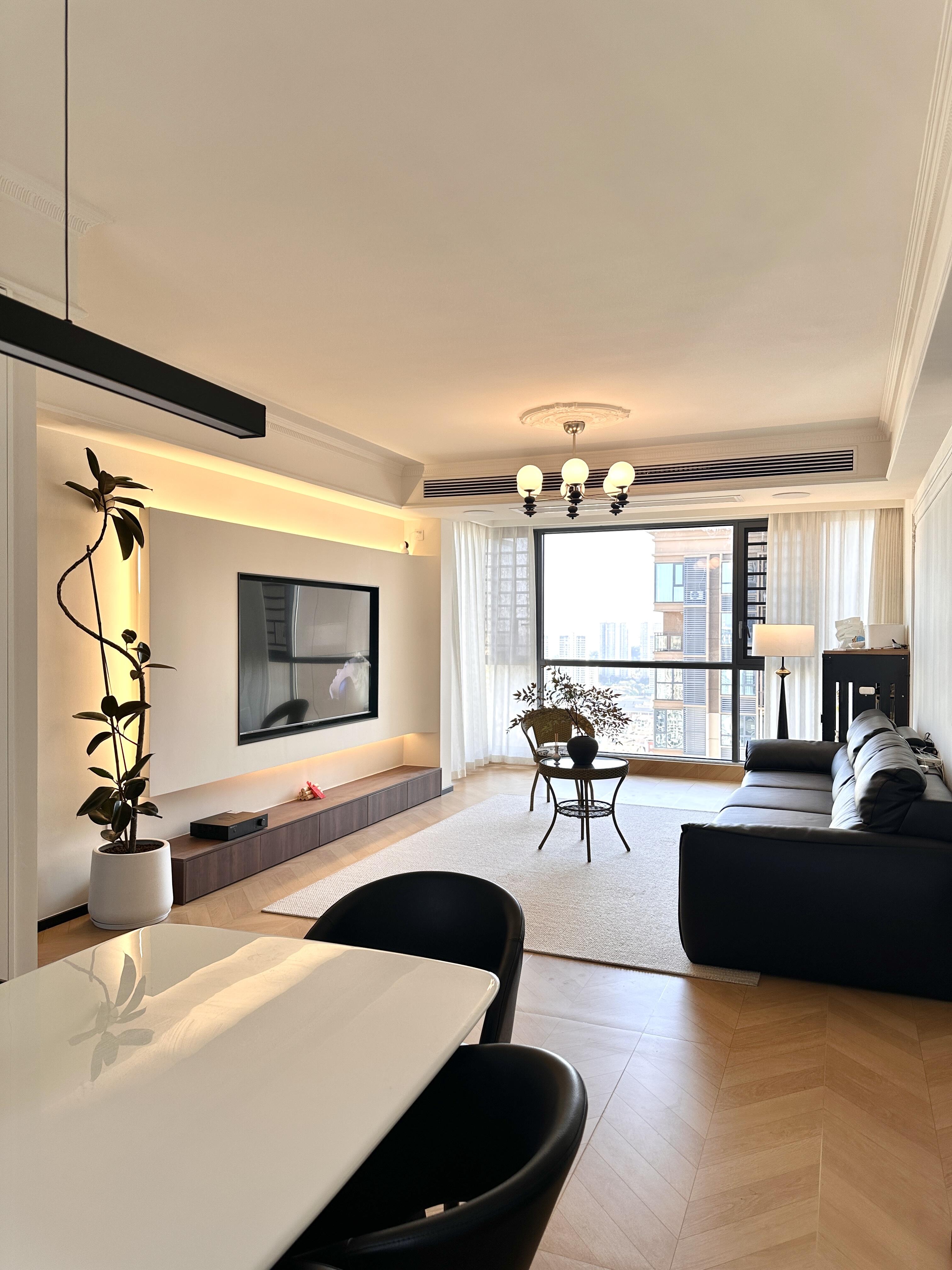 简约舒适小复古的轻法式客厅.#装修灵感库