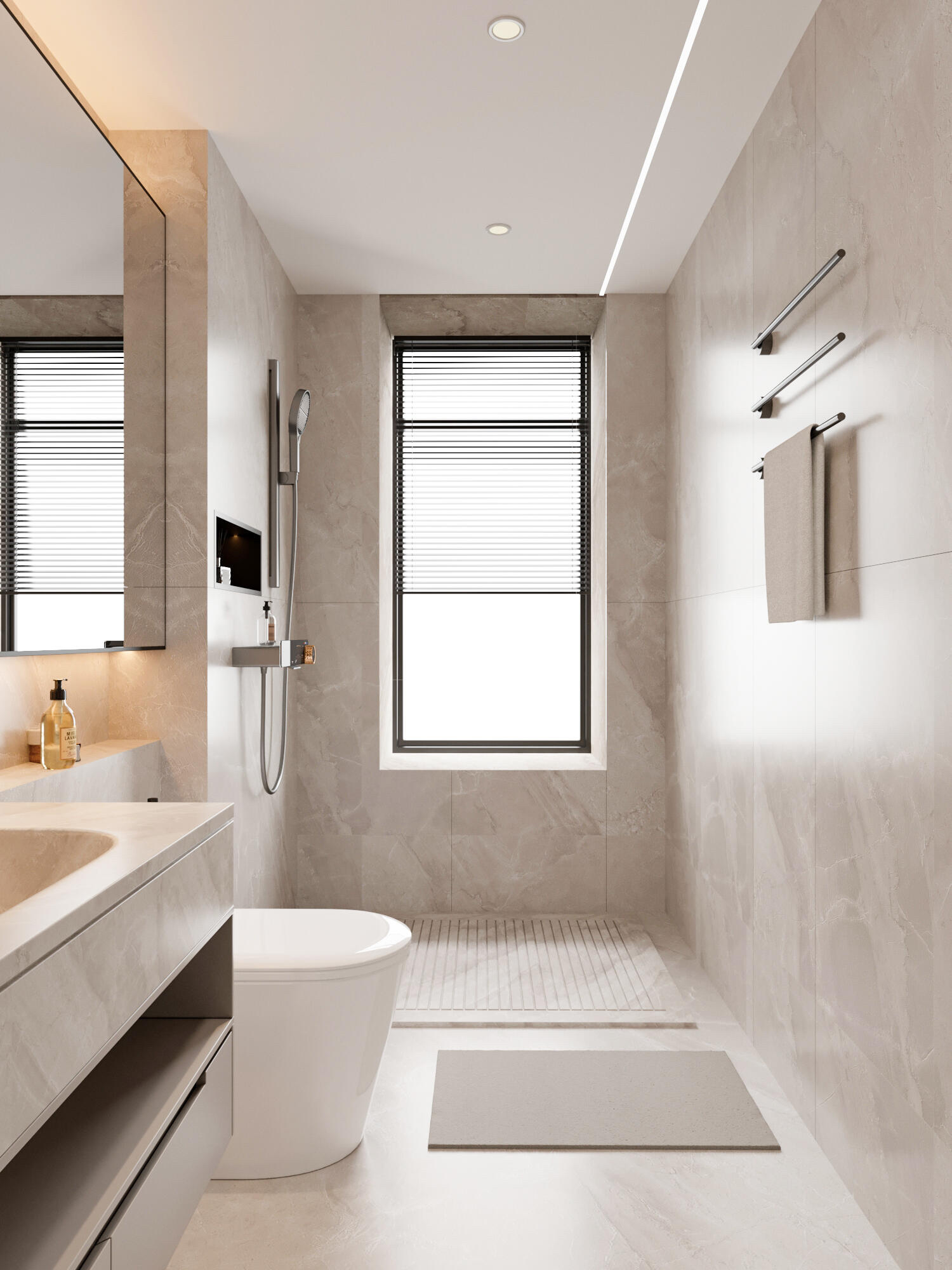 现代风卫生间设计,干净简洁实用.#家居装修# #动态连更挑战