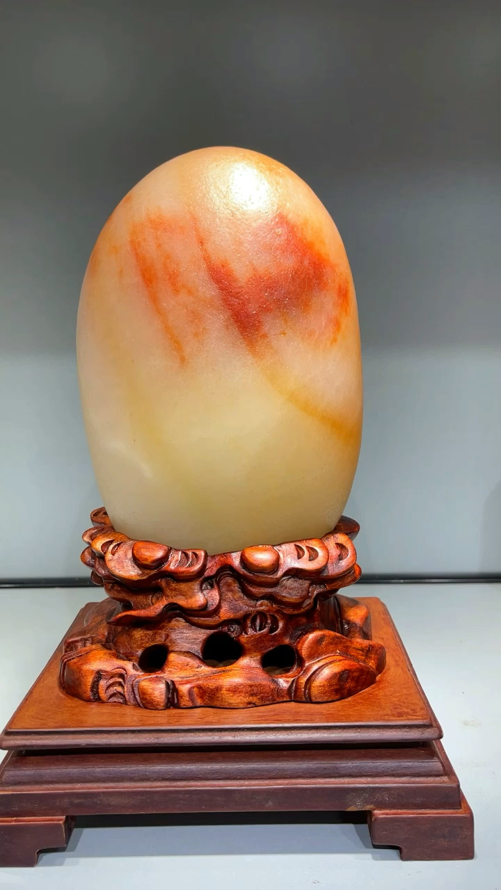 金丝玉原石摆件,很完整